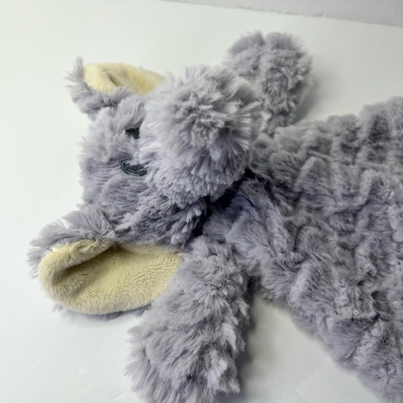Demdaco Elephant Lovey Rattle Plush Gray Baby Security Blanket Soft 12'' - Picture 7 of 12